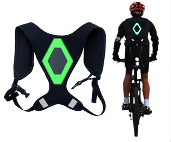 

New Invention Safety Harness with LED light+EL Reflective Running Safety Jacket Vest For Motorcycle Safety Harness