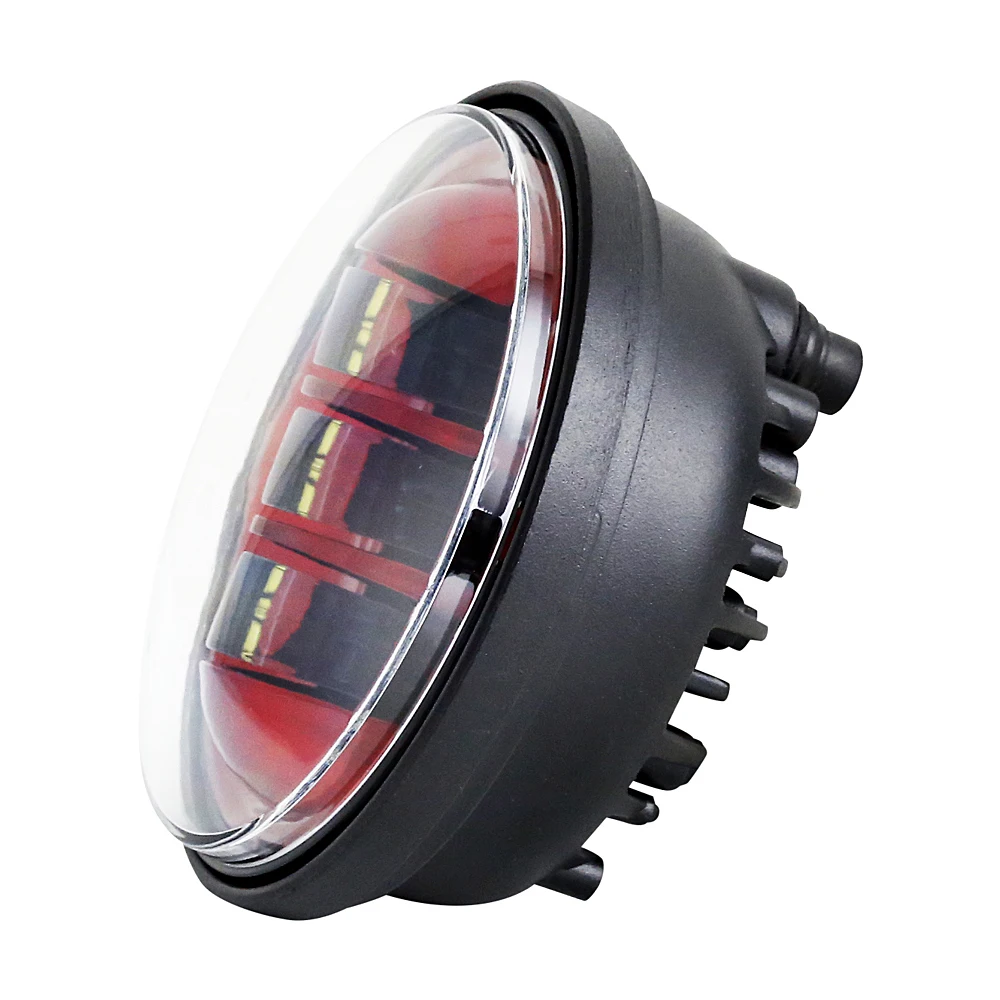 Красный 30 Вт светодиодный противотуманный фонарь 4,5 дюймов светодиодный вспомогательный свет лампы проектора для мотоцикла
