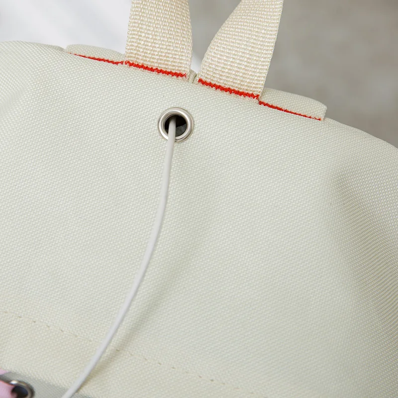 4 unids/set cinta cadena Bowknot carta Mochila de lona viajes mochilas de ocio mochilas para chicas adolescentes de la escuela Bagpack