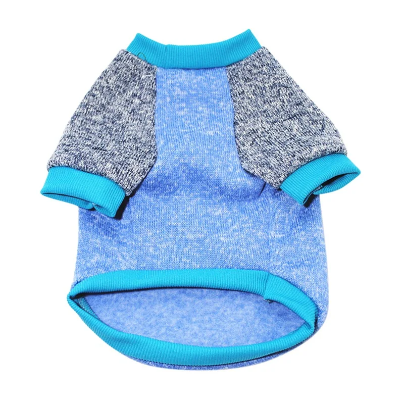 Осенне-зимний свитер для домашних животных с коротким рукавом, теплая флисовая футболка, топы для маленьких средних собак, повседневный костюм для домашних животных