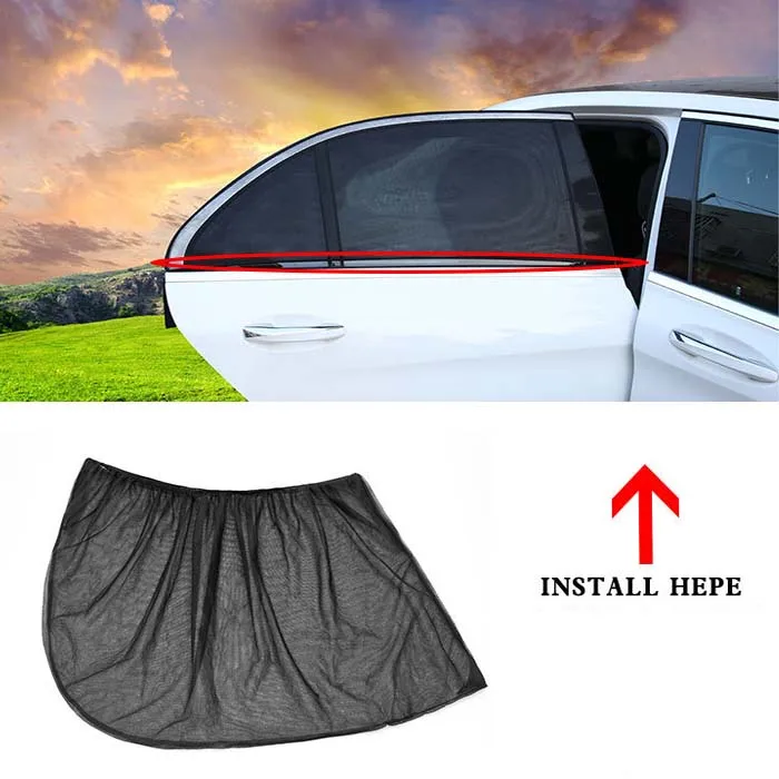 

rete Car Window Cover Sunshade Curtain UV Protection Shield Sun Shade Visor Mesh Solar Mosquito Dust Protection Car-covers Wh