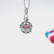 Vintage Cute Hollowed Hearts Arounded Openable Locket Cage Mexician Musica Speaking Belly Ball Angel Caller Necklace
