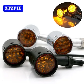 

ZTZPIE New Retro Motorcycle Turn Signal For Light Motorcycle LED Lndicator Aluminum Material Does Not Rust 2PCS