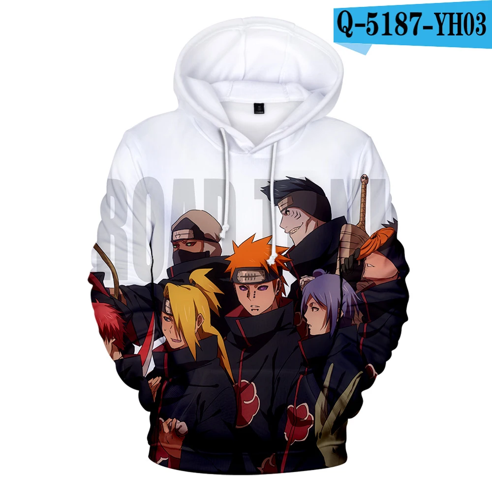 New 3D Printing Hoodie Anime Naruto Hooded Fashion Hip Hop Sweatshirt 3D Naruto Hoodies Men Pullovers Winter/Autumn Outwear - Color: 3D