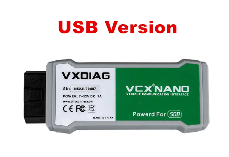 Новейший VXDIAG VCX Нано сканер для Land Rover и Jaguar 2 в 1 с программным обеспечением SSD V145 обновляемый диагностический инструмент Wi-Fi - Цвет: USB Version