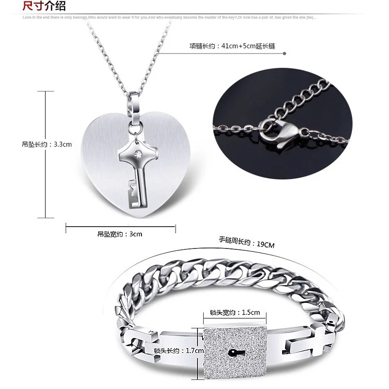Женский браслет из нержавеющей стали с подвеской в виде сердечек|necklace bangle|jewelry sets