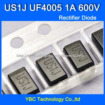 

200pcs/lot US1J UF4005 1A/600V SMA Fast Recovery Rectifier Diode