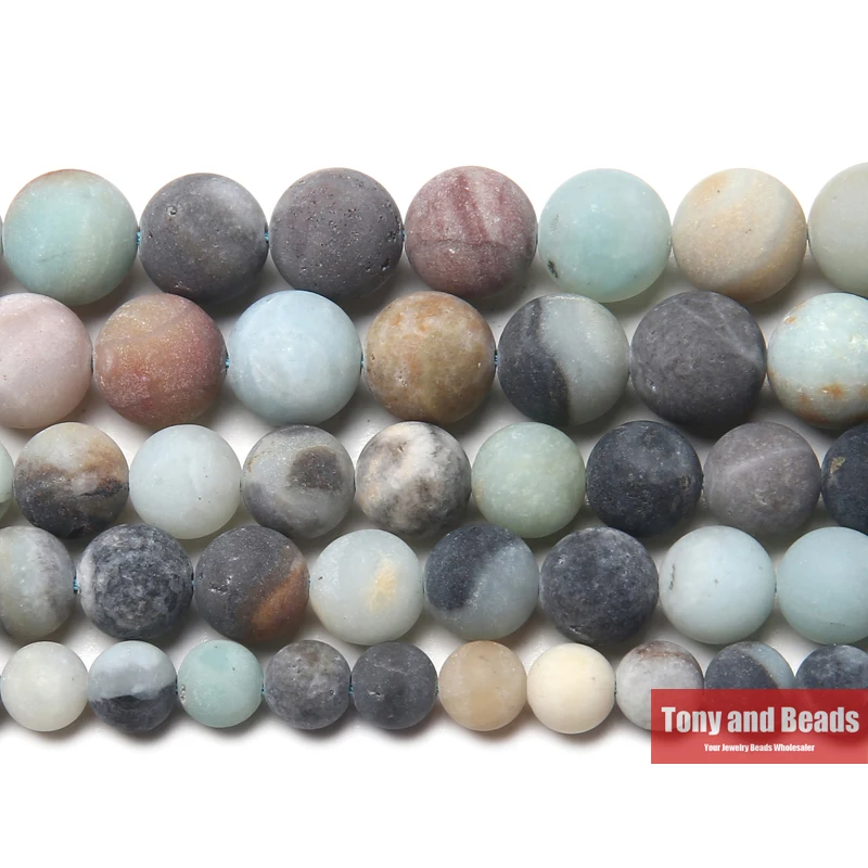 

Free Shipping New Arrival Frost Mixed Colors Amazonite Gem Beads 15" Strand 4 6 8 10 12mm Pick Size For Jewelry Making