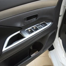 Для Mitsubishi Outlander 2013 до 2017 Высокое качество ABS Матовый авто окна лифт переключатель Крышка отделка салонные аксессуары стайлинга автомобилей