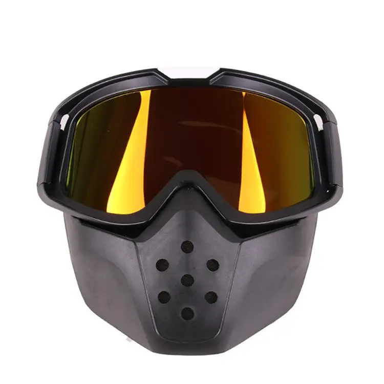 LumiParty мотоциклетные ретро очки Спорт на открытом воздухе Анти-песок со съемным мотоциклетным фильтром рот очки маска - Цвет: red