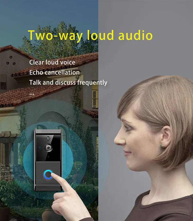 Geeklink беспроводной умный видео телефон двери IP WiFi дверной звонок Камера Pir Обнаружение движения Ночное видео для умного дома