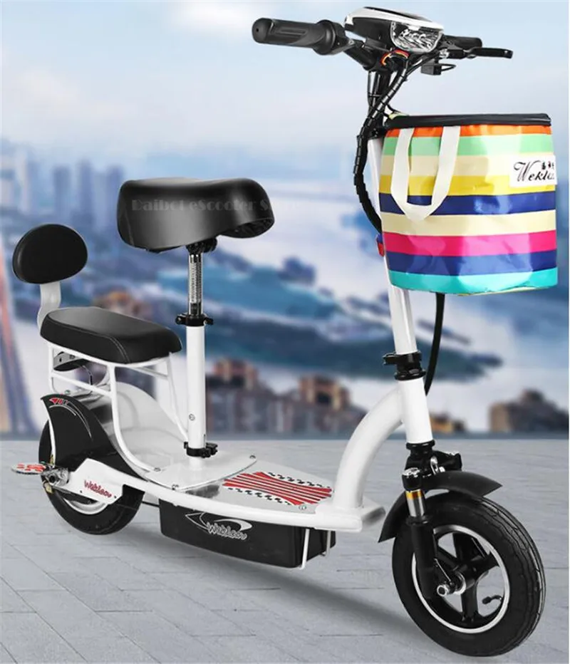 Clearance 10 Inch Folding Mini Electric Scooter 2 Wheel Electric Scooters 36V 350W Protable Electric Kick Scooter With Seat For Women Lady 10