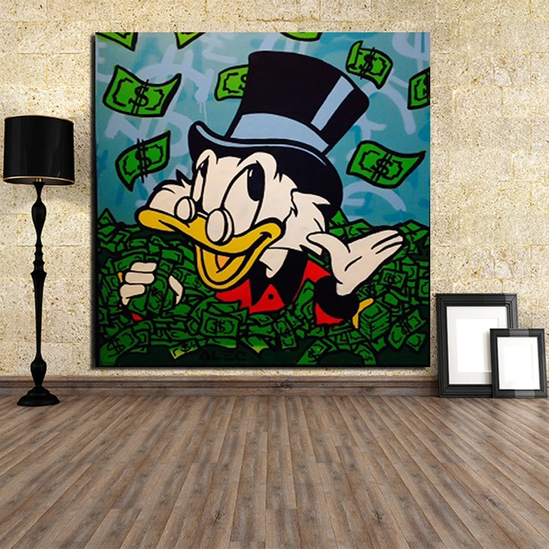 

Alec Monopoly Duck Wall Art Canvas Painting Poster Prints Modern Painting Wall Picture For Living Room Home Decoration Cartoon