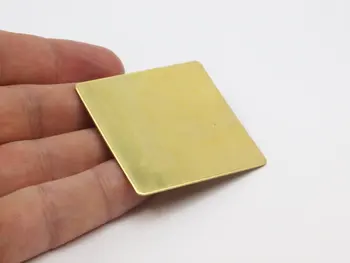 

5 Raw Brass Square Blanks (45x45x0.80 mm) D281