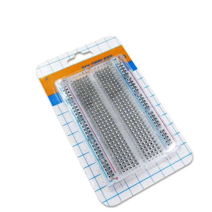 

400 Tie Point Interlocking Solderless mini Breadboard Transparent breadboard 83X55 mm Crystal Breadboard T