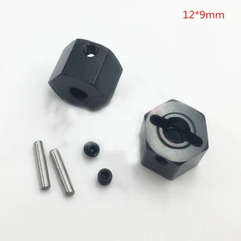 

1pair Aluminum 12x9mm Hexagonal Combiner Hexagon Adapter Set Wheel Hex Hub with Screws Upgraded Parts for 1/10 RC Cars