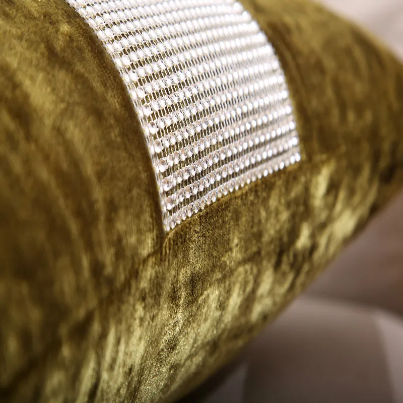 Блестящая нордическая бронзовая подушка с геометрическим узором в полоску, фланелевая Подушка с ярким бриллиантом для дивана, автомобиля, декоративная подушка для дома