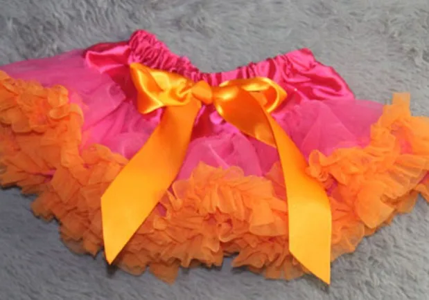 Одежда для маленьких девочек детская одежда на Хэллоуин детская юбка-пачка Оранжевый шифон пышная КРУГЛАЯ ЮБКА - Цвет: Розовый