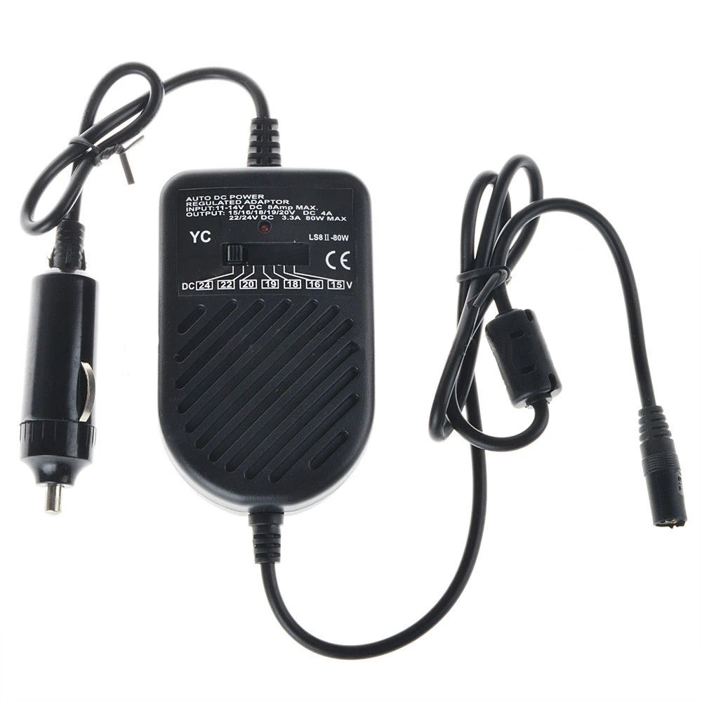 Universal 80W DC USB Port LED Auto Car Charger Adjustable Power Supply Adapter Set 8 Detachable Plugs For Laptop Notebook Universal 80W DC USB Port LED Auto Car Charger Adjustable Power Supply Adapter Set 8 Detachable Plugs For Laptop Notebook