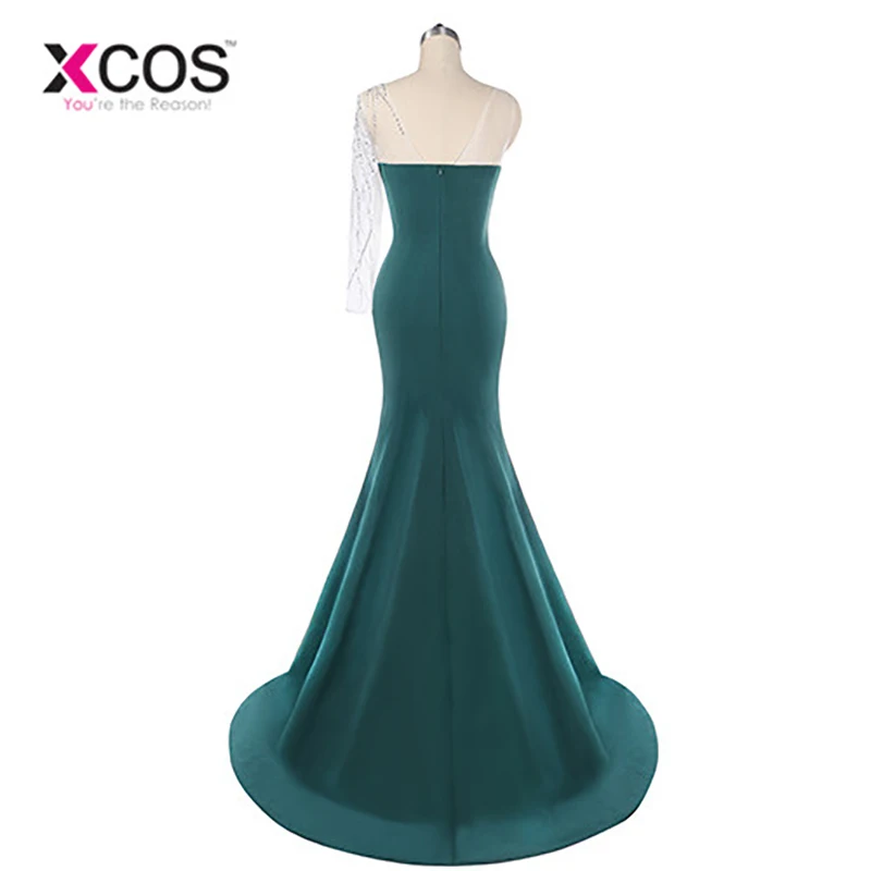 XCOS-Long-Prom-Dress-Elegant-Green-Mermaid-Beading-One-Shoulder-Long-Sleeve-Special-Occasion-Dresses-2018 (1)