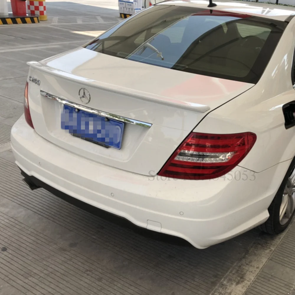 Спойлер для Mercedes Benz W204 C180 C200 C260 C300 2007 2013 АБС пластик неокрашенный Праймер цветной