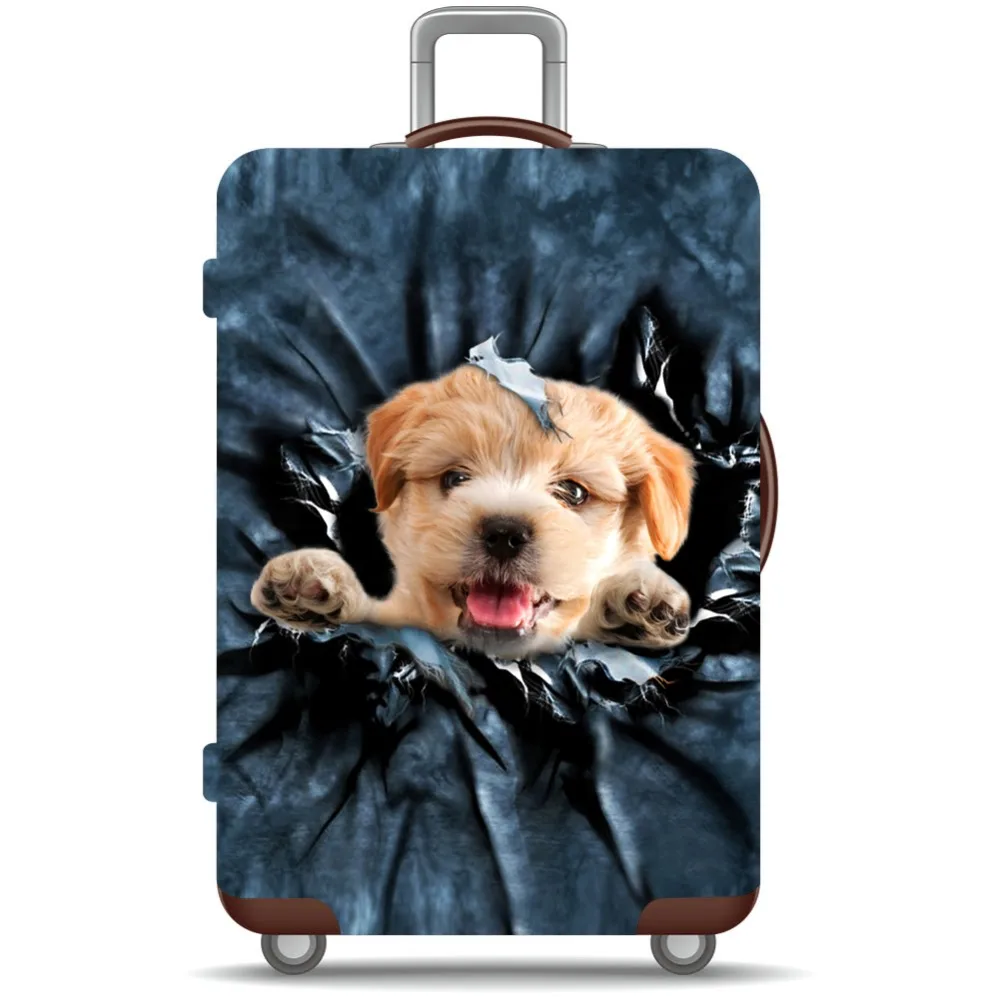 Trend Max Animal Cat | собака | волк печать Дорожный чемодан багаж защитный чехол, высокая водонепроницаемая крышка багажа