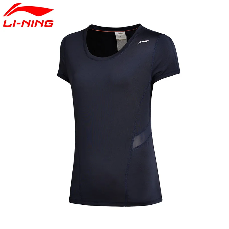 Распродажа) Li-Ning женские футболки для тренировок с коротким рукавом дышащая удобная подкладка Спортивная футболка ATSM196 WTS1330