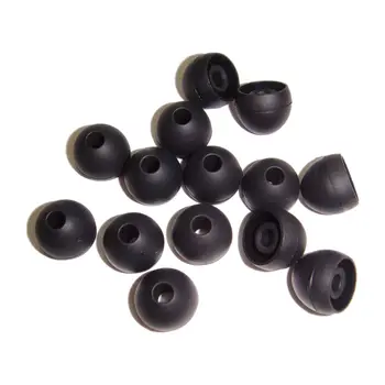 

SCLS 14pcs Silicone Earbuds Cover Bullet head shape Compatible With Most In Ear Headphone medium Black.
