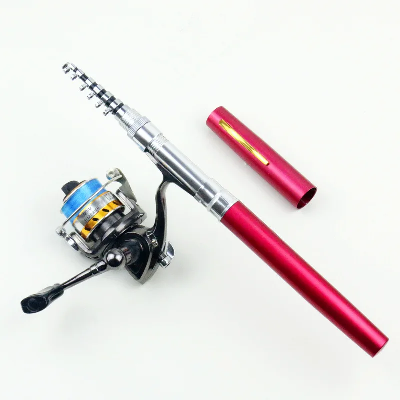 EMMROD 1.6 Meters Crabon Pen Rod Metal Spinning Wheel And Toss The Portable Fishing Rod Cast Rod Sea H5