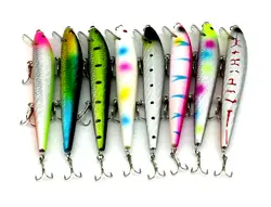 1000 шт. 140 мм пластиковые Crank Bait Minnow Рыбалка приманка 14 см 15.8 г 6 # Крючки бас Рыбалка снасти инструмент жесткий приманка с 3 крючками