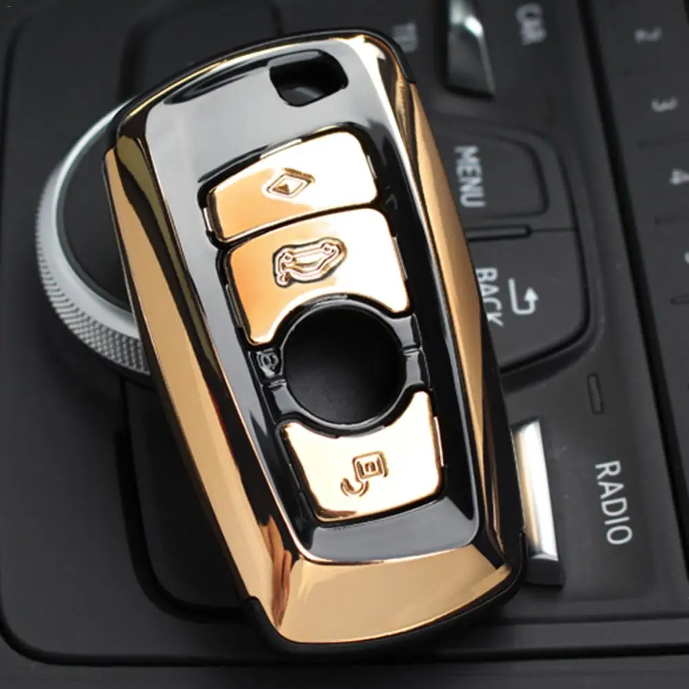 

Hot Key Cover Case Hard Remote Leather Waterproof Key Protection Case Shell Cover Key Chain For BMW 1 / 3 / 5 Series