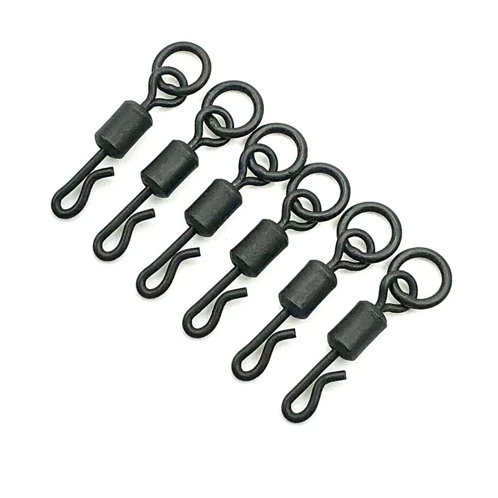 20Pcs Carp Fishing Tackle Swivels Quick Change Clips Rig Rings Links Loops 