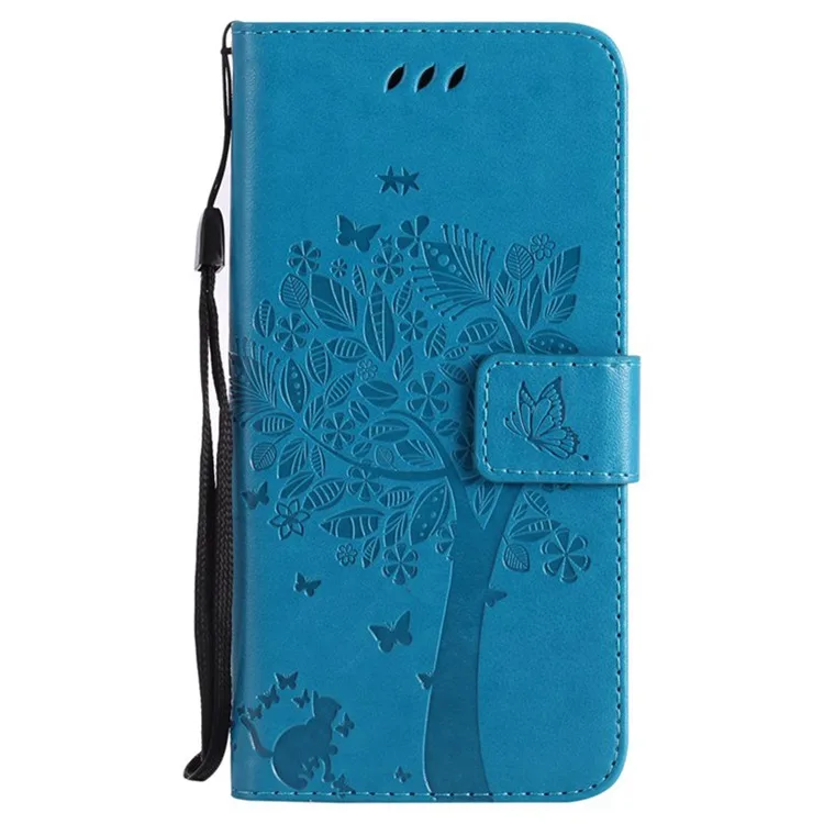Кожаный чехол-книжка для samsung Galaxy A6 A7 A8 A9 plus A750 A920 рельефный чехол-кошелек с подставкой Чехол для телефона - Цвет: Синий