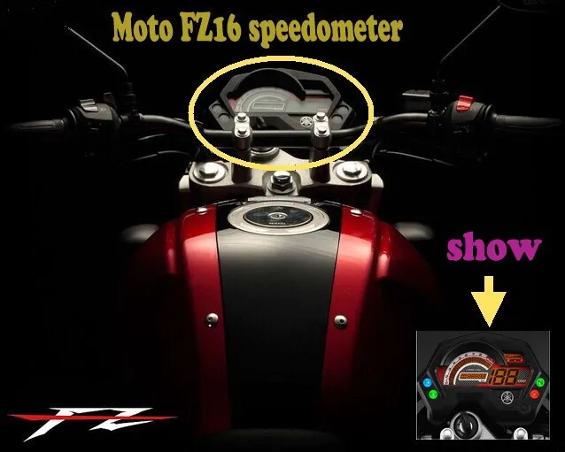 Motorcycle tachometer fz16 speedometer new abs lcd panel with light case for yamaha fz16