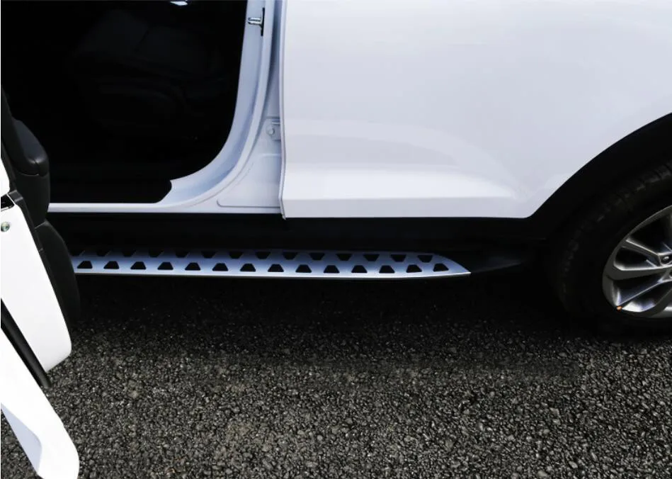 Для hyundai Tucson. автомобильные ходовые доски Авто боковой шаг бар педали высокого качества абсолютно дизайн зерна Nerf баров