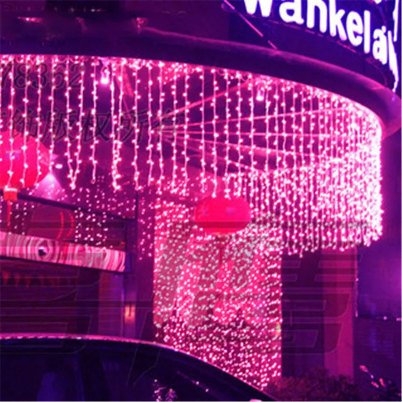 

Luminaria LED 6x1m Curtain String Light Outdoor Garden Home Waterproof Christmas Wedding Holiday Party Flashing Garland Decor