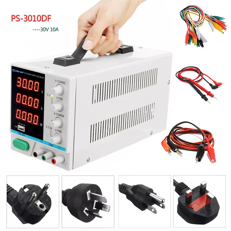 Neue LW PS-3010DF labor DC netzteil 30V10A hohe precision4-digit led-anzeige USB lade reparatur schaltnetzteil Neue LW PS-3010DF labor DC netzteil 30V10A hohe precision4-digit led-anzeige USB lade reparatur schaltnetzteil