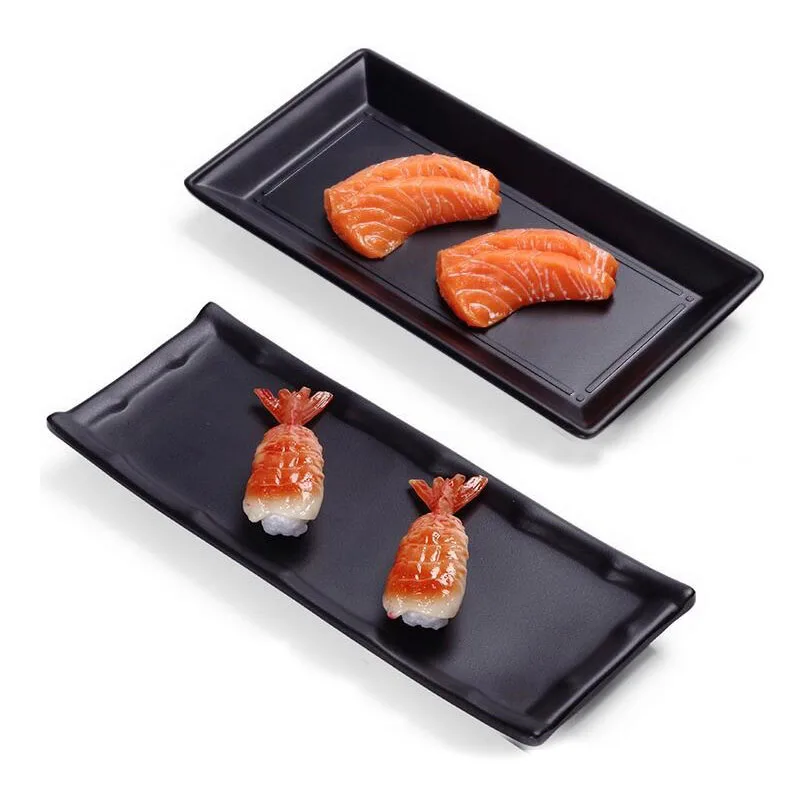 A5 Melamine Dinner Dish Rectangle Sushi Plate Food Container Board