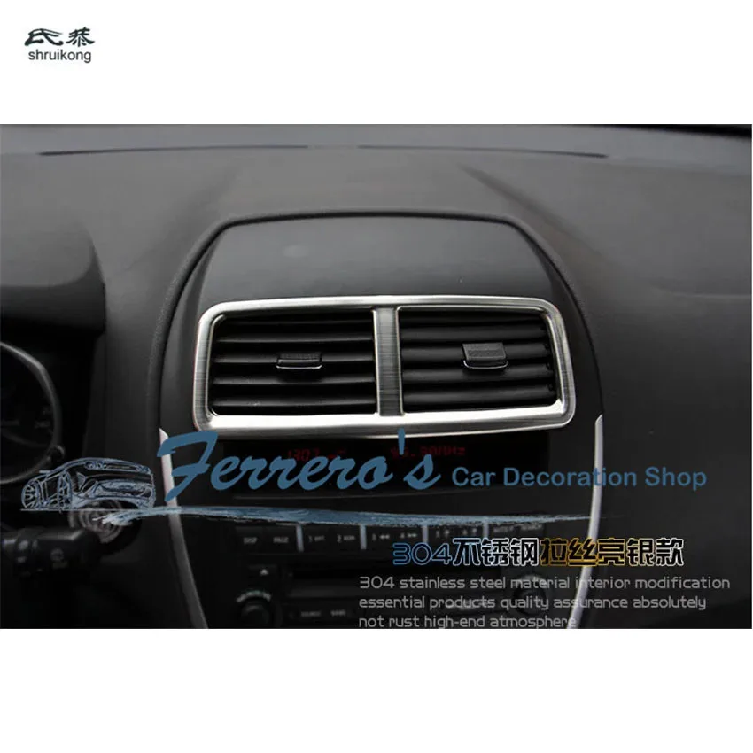 

Stainless steel car-styling car stickers of front Central air-conditioning outlet cover decoration for Mitsubishi ASX