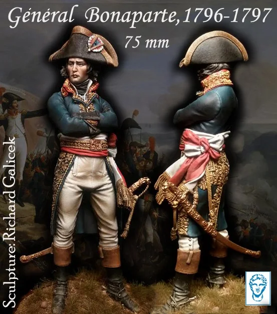 [Лун способ миниатюры] Александрос модели вообще Бонапарт, 1796-1797 75 мм Белый Металл Миниатюрный