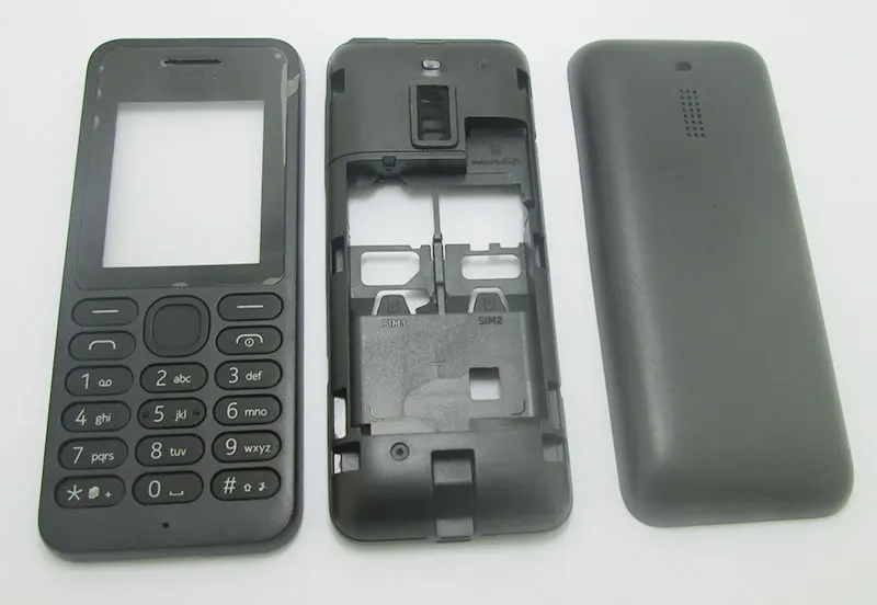 Классический чехол с полным корпусом, чехол с клавиатурой для Nokia 130 DS RM-1122 1035 и отвертка, набор инструментов - Цвет: black