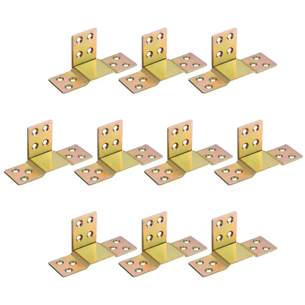 Suporte de Metal Fixador para Trilho de Cama de Madeira Conector de Móveis Cintas de Cor Parafusos Fixadores Pregos Cintas Montagem 10 Conjuntos