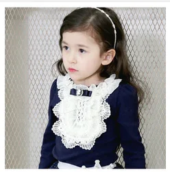 

Baby Girls Spring Autumn Sweet Lace T-shirts Kids Winter Long Sleeve Bow Tops Tees Cotton Children Girl Brand Clothes