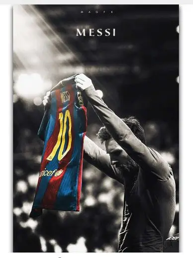 

Lionel Messi Football Super Player Art Wall Decor Silk Print Poster