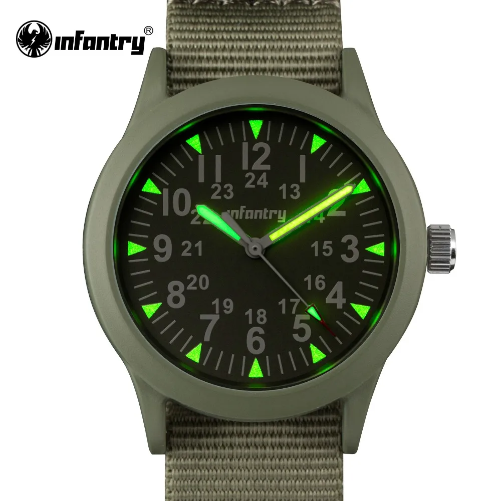 Мужские армейские наручные часы с подсветкой, мужские часы от ведущего бренда, роскошные Светящиеся в темноте, ремешок Nato, Relogio Masculino