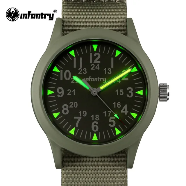 INFANTRY Military Watch Men Luminous Army Wristwatch Mens Watches Top