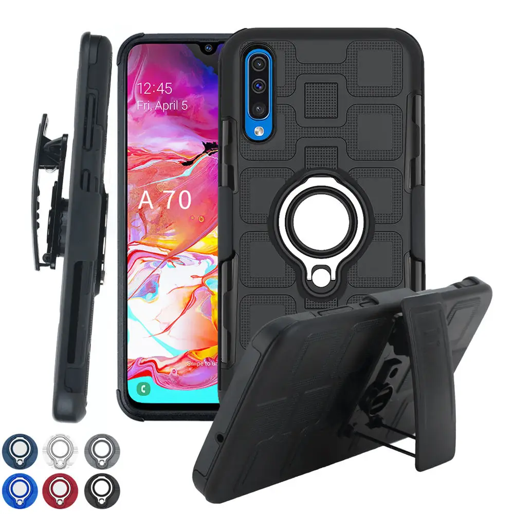 

For Samsung A10 A20 A30 A40 A50 A60 A70 A80 2019 Belt Clip Holster Shockproof case galaxy m10 m20 m30 m40 Ring Holder Stand Case