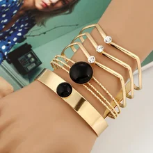 Fashion Metal Hollow Bangle Bracelet Geometric Multilayer Wire Trendy Opened Resin Cuff Bangle Women Jewelry Gift Fashion Metal Hollow Bangle Bracelet Geometric Multilayer Wire Trendy Opened Resin Cuff Bangle Women Jewelry Gift