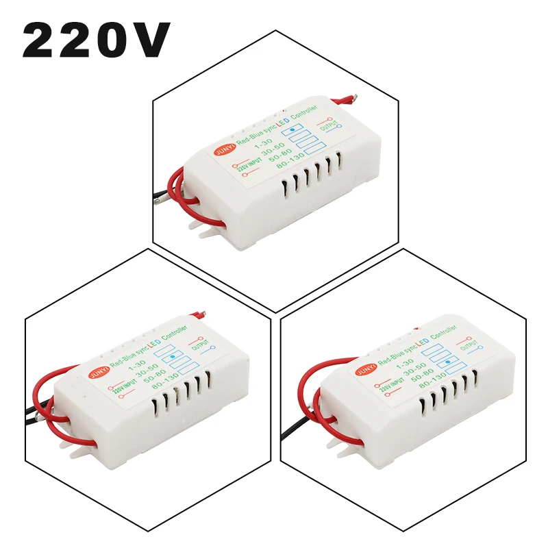 

220V Input Red-Blue Synchronous Double Controller Sync LED Dedicated 1-80pcs Electronic Transformer Power Supply LED Driver