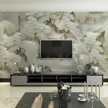 

Home Decor Wall Papers Chinese Jade Photo Wallpaper Murals 3D Living Room Bedroom Papel Tapiz Self Adhesive Vinyl/Silk Wallpaper